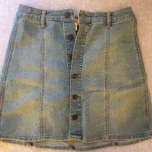 Button down jean skirt